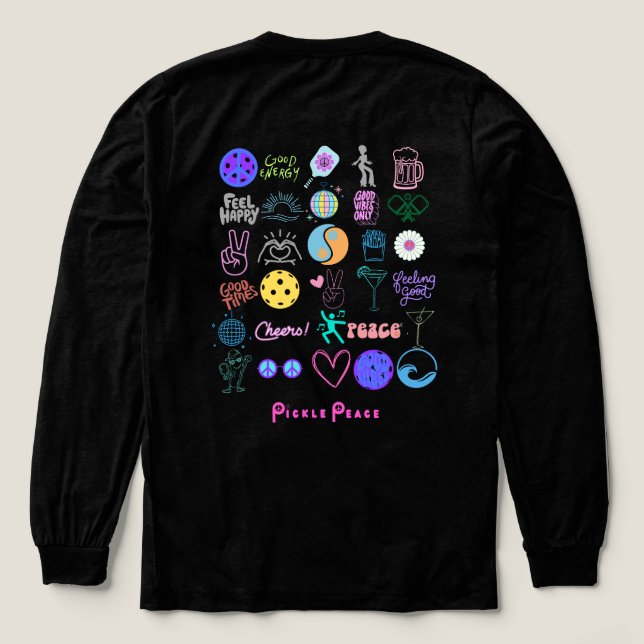 alles eingelegte Gurken Frieden Tri-Blend Shirt (Design Rückseite)