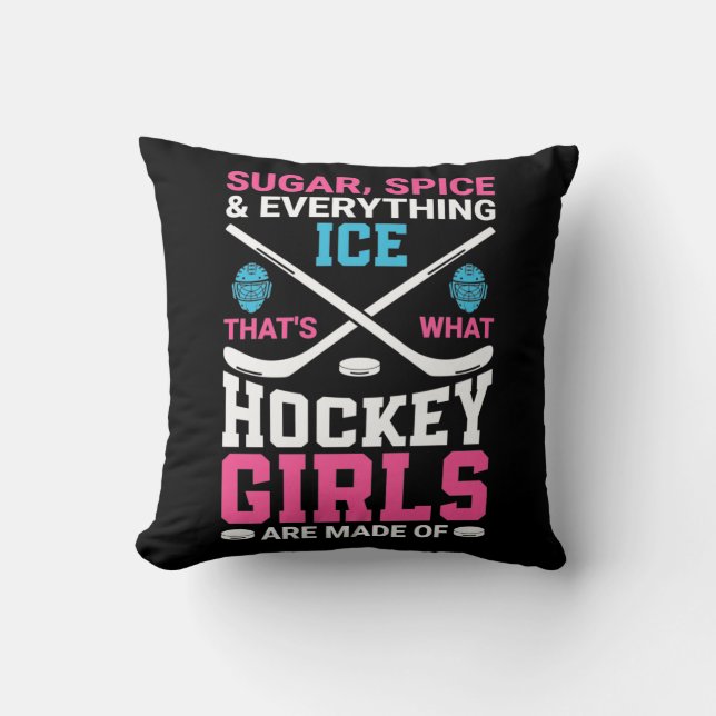 Alles Eishockey Girls Kissen (Vorderseite)