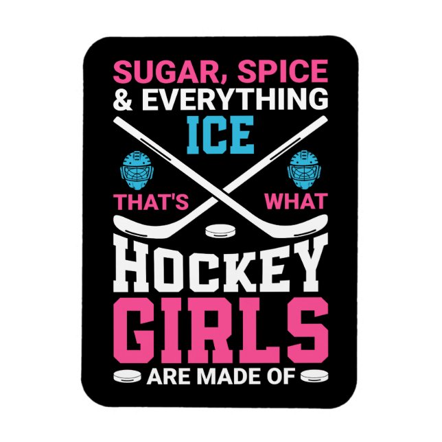 Alles Eishockey Girls Magnet (Vertikal)