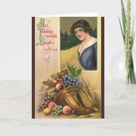 Alles Erntedank, Bounty ist dein. Feiertagskarte