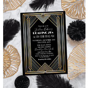 ALLES EVENT - Brüllende 20er 1920er Art Deco Party Einladung
