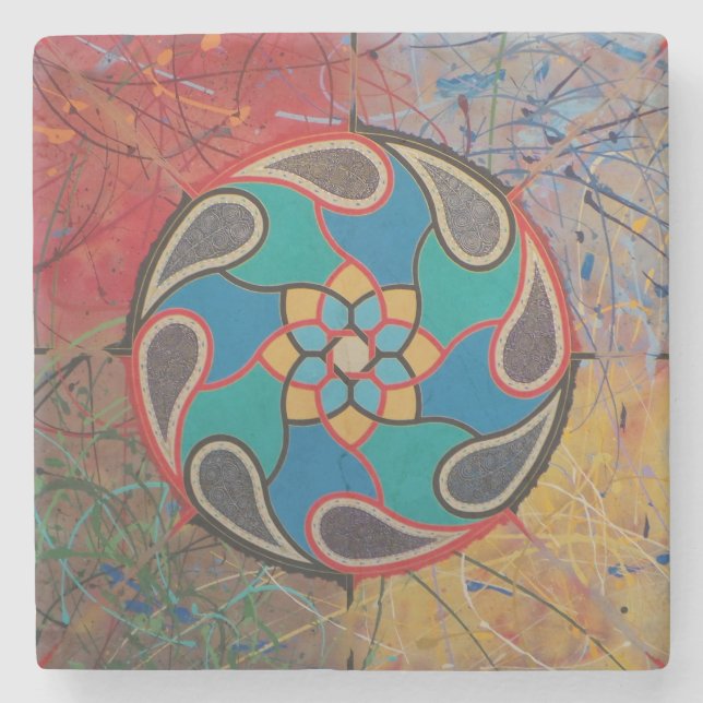 Alles fällt weg - Marmor Steinuntersetzer (Vorderseite)