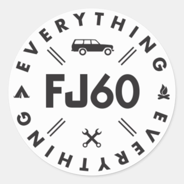 Alles FJ60 Sticker (Vorderseite)