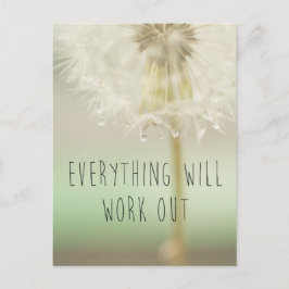 Alles funktioniert mit einer inspirierenden Postka Postkarte