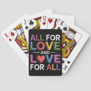 Alles für Liebe und Liebe für alle Pride Month LGB Spielkarten