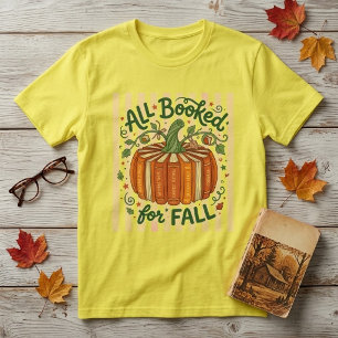 Alles gebucht für Herbst-Buch-Kürbis T-Shirt