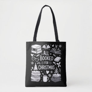 Alles gebucht für Weihnachten Bücherliebhaber Buch Tasche