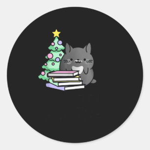 Alles gebucht für Weihnachten Cozy Mystery, Bücher Runder Aufkleber