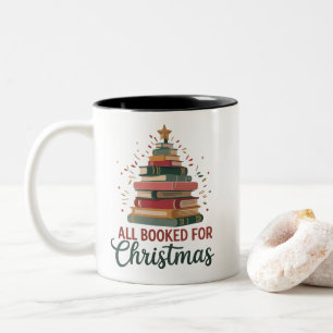 Alles gebucht für Weihnachtsbuchbaum Weihnachten L Zweifarbige Tasse