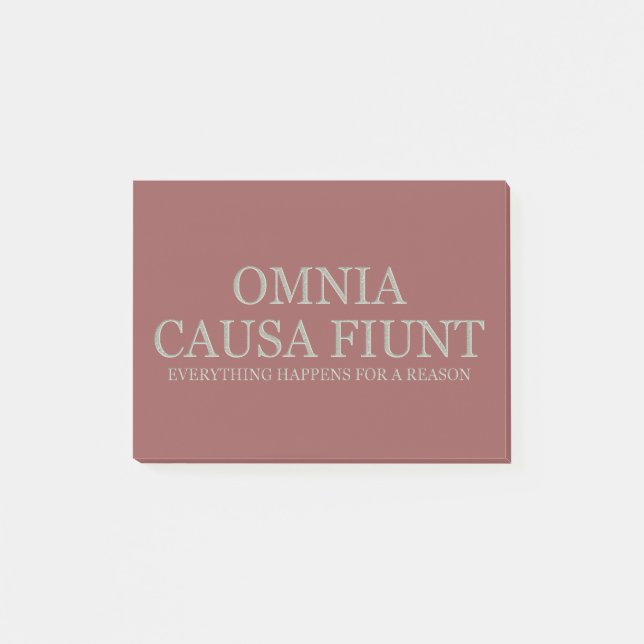 Alles geschieht aus einem Grund - Licht Post-it Klebezettel (Vorderseite)