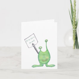 Alles Glück in der Welt Viel Glück Alien Card Karte