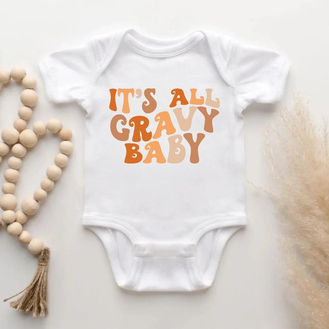 Alles Gravy Baby - Funny Erntedank Baby Body Baby Strampler (It's All Gravy Baby Bodysuit
)