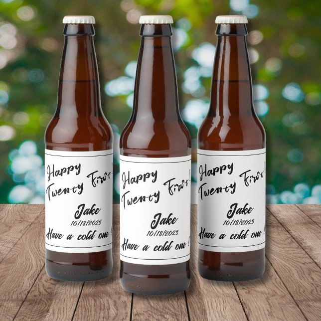 Alles Gute 21! Jake! Nimm dir eine kalte! Bierflaschenetikett (Von Creator hochgeladen)