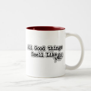 Alles Gute duftet wie Fish Funny Fishing Zweifarbige Tasse