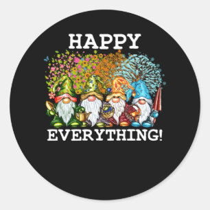 Alles Gute Gnomies Gnomes Weihnachten Runder Aufkleber
