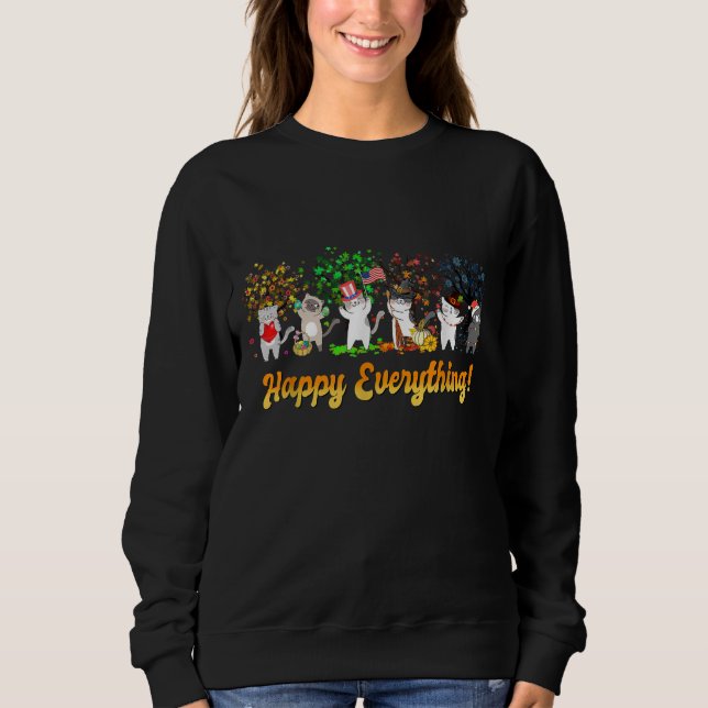 Alles Gute Katze lustige Katze Liebhaber niedliche Sweatshirt (Vorderseite)