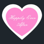 Alles Gute nach dem Aufkleber<br><div class="desc">Glücklicherweise wird Ever After Heart Sticker in einem doppelten Herzdesign gezeigt. Farbe: Hot Pink</div>