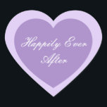 Alles Gute nach dem Aufkleber<br><div class="desc">Glücklicherweise wird Ever After Heart Sticker in einem doppelten Herzdesign gezeigt. Lila und Lavendel</div>