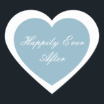 Alles Gute nach dem Aufkleber<br><div class="desc">Glücklicherweise wird Ever After Heart Sticker in einem doppelten Herzdesign gezeigt. Color Dusty Blue</div>