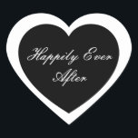 Alles Gute nach dem Aufkleber<br><div class="desc">Glücklicherweise wird Ever After Heart Sticker in einem doppelten Herzdesign gezeigt. Farbe Schwarz</div>