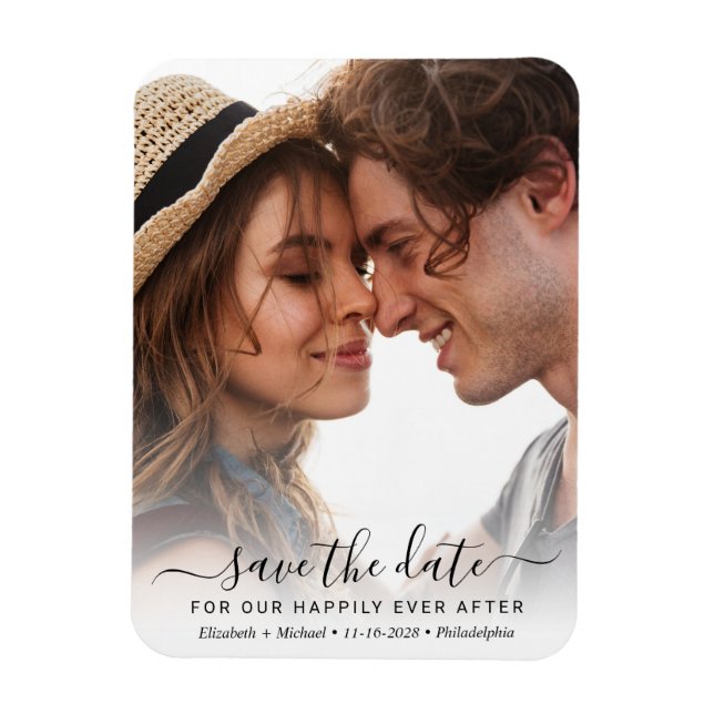 Alles Gute nach dem Foto Save the Date Magnet (Vertikal)