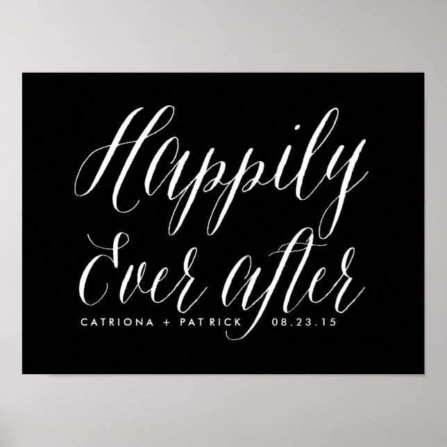 Alles Gute nach Hochzeit Poster | Schwarz (Vorne)
