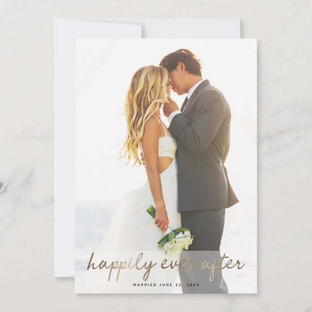 Alles Gute nach Hochzeitsankündigung und Einladung (Vorderseite)