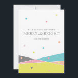 Alles Gute und Helle Feiertagskarte<br><div class="desc">Diese Ferienkarte weist nicht-traditionelle Ferienfarben mit geometrischen Formen auf.</div>