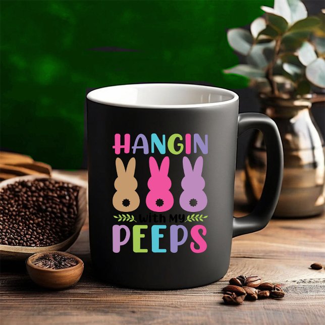 Alles Gute zu Ostern. Chicks Zweifarbige Tasse (Von Creator hochgeladen)