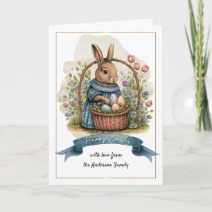 Alles Gute zu Ostern. Niedliches altmodisches Bunn Feiertagskarte