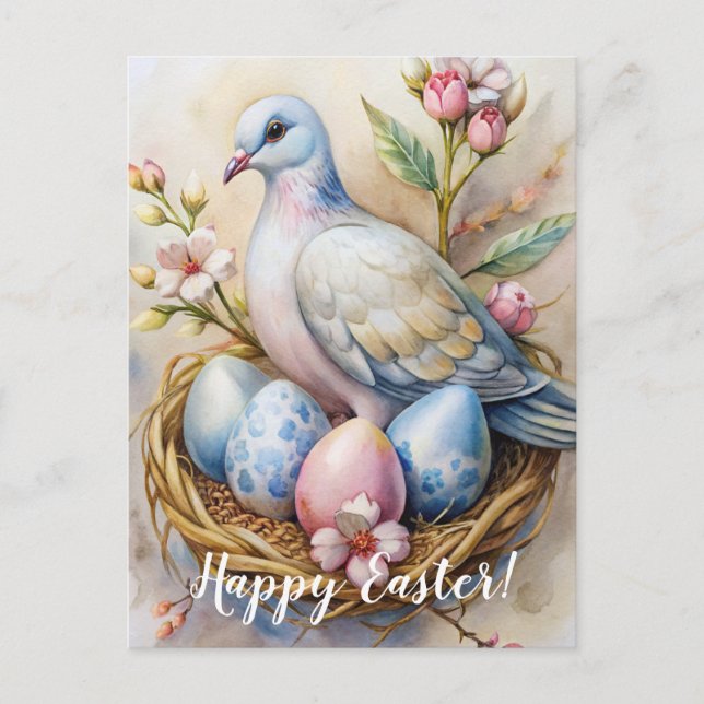 Alles Gute zu Ostern. Ostertaube. Postkarte (Vorderseite)