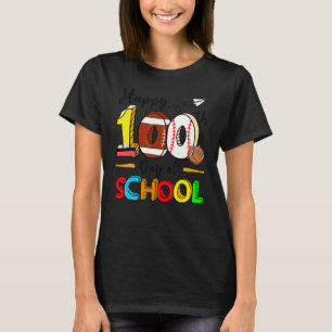 Alles Gute zum 100. Schulfußball-Baseball-Jungs T-Shirt