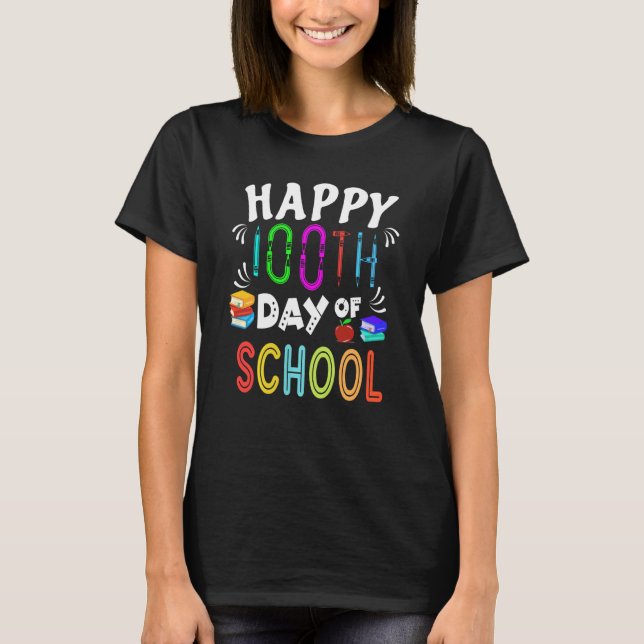 Alles Gute zum 100. Schullehrer oder Studentenbüch T-Shirt (Vorderseite)