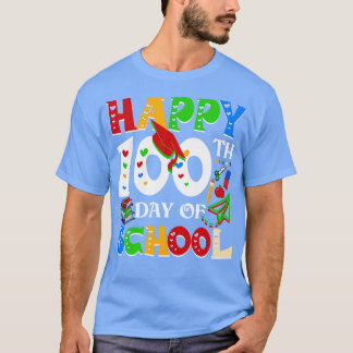 Alles Gute zum 100. Schullehrer Rainbow 100 Da T-Shirt