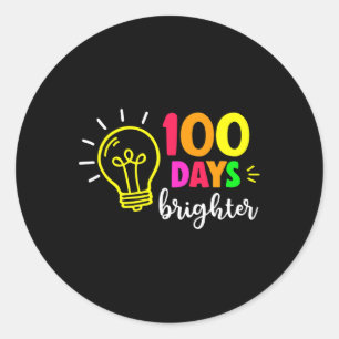 Alles Gute zum 100. Schultag 100 Tage Brickermädch Runder Aufkleber