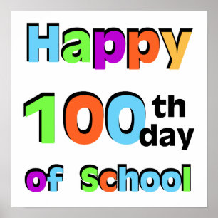 Alles Gute zum 100. Schultag Poster