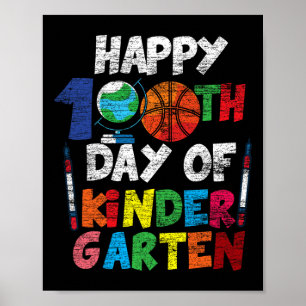 Alles Gute zum 100. Tag des Kindergartens Niedlich Poster