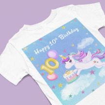 Alles Gute zum 10. Geburtstag Einhorn mit Geburtst