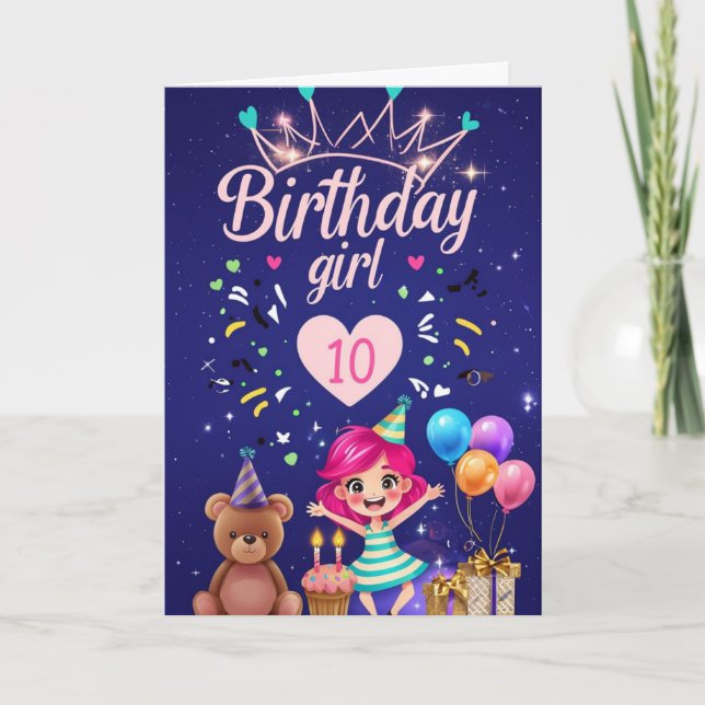 Alles Gute zum 10. Geburtstag Karte (Vorderseite)