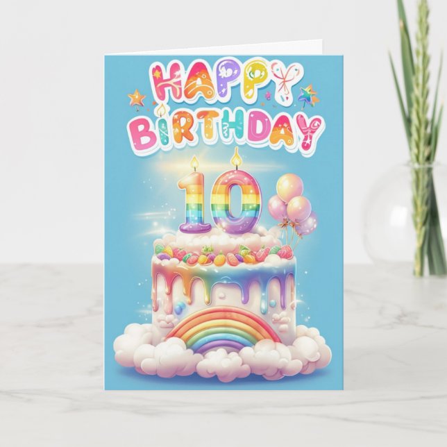 Alles Gute zum 10. Geburtstag Karte (Vorderseite)