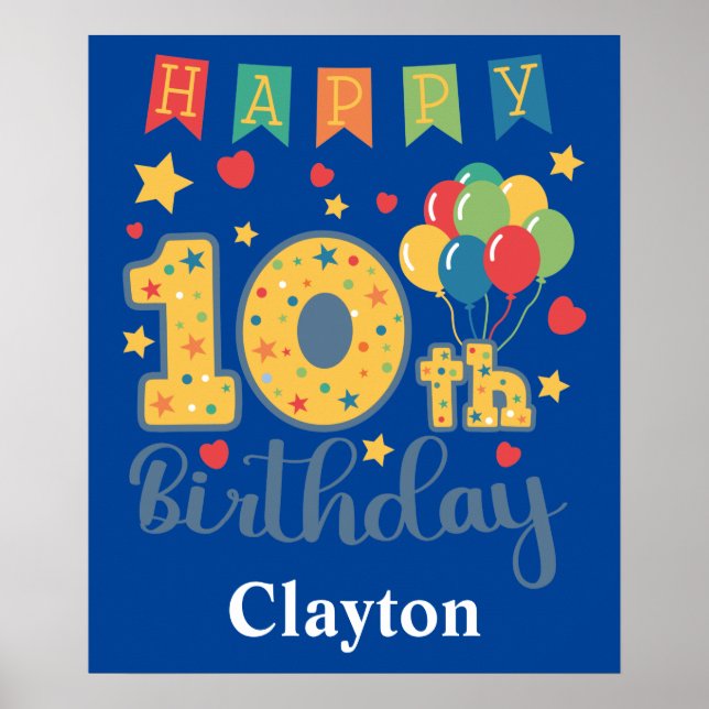 Alles Gute zum 10. Geburtstag Poster (Vorne)