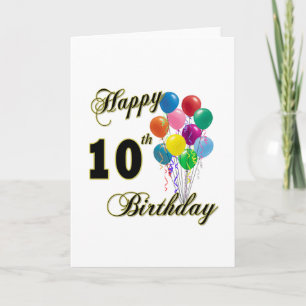 Alles Gute zum 10. Geburtstag und Geburtstagskleid Karte