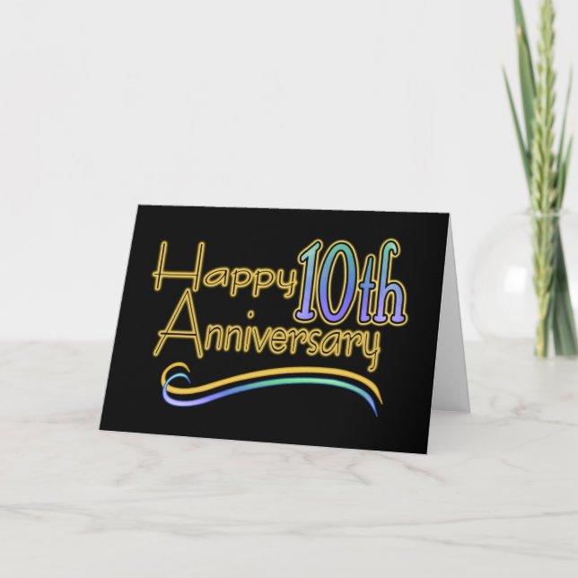 Alles Gute zum 10. Jahrestag Karte (Vorderseite)
