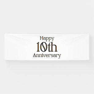 Alles Gute zum 10. Jubiläum 2.5x8 Vinyl Banner