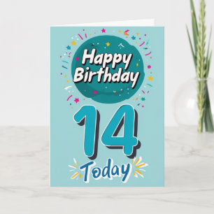 Alles Gute zum 14. Geburtstag Karte