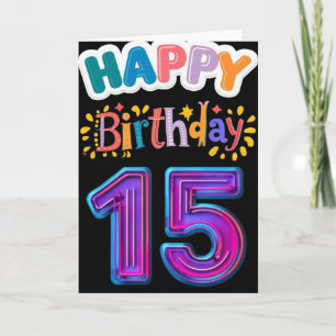 Alles Gute zum 15. Geburtstag Karte