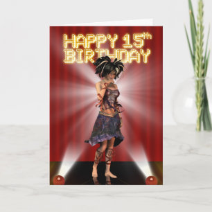 Alles Gute zum 15.Geburtstag , Sternendeva auf der Karte