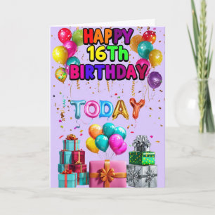 Alles Gute zum 16. Geburtstag Karte