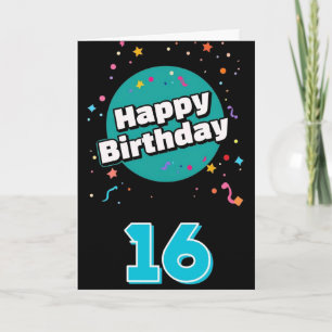 Alles Gute zum 16. Geburtstag Karte
