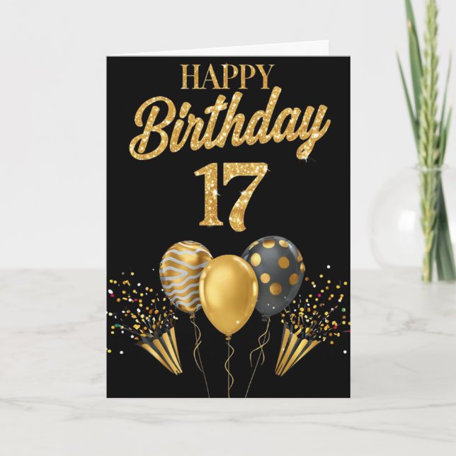 Alles Gute zum 17. Geburtstag Karte (Vorderseite)